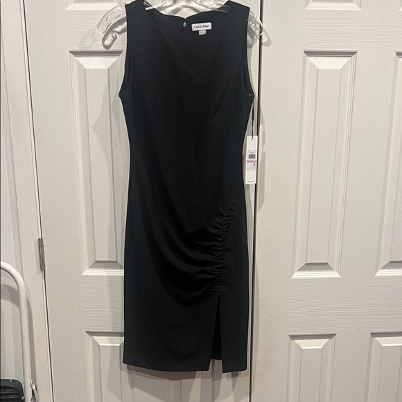 Calvin Klein Dresses & Skirts - NWT-Calvin Klein Black Ruched Midi Dress